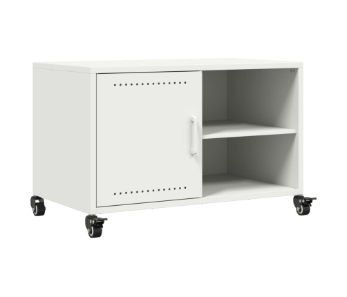 Mueble de TV acero blanco 68x39x43,5 cm