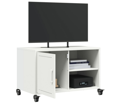 Mueble de TV acero blanco 68x39x43,5 cm