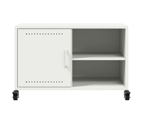 Mueble de TV acero blanco 68x39x43,5 cm