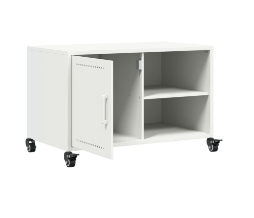 Mueble de TV acero blanco 68x39x43,5 cm