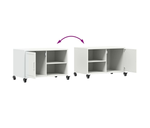 Mueble de TV acero blanco 68x39x43,5 cm