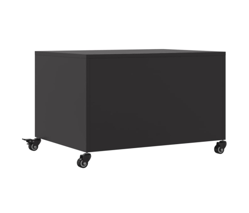 Mesa de centro acero laminado en frío negro 68x50x43,5 cm