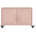 vidaXL Mesa de centro acero laminado en frío rosa 68x50x43,5 cm