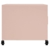 vidaXL Mesa de centro acero laminado en frío rosa 68x50x43,5 cm