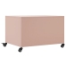 vidaXL Mesa de centro acero laminado en frío rosa 68x50x43,5 cm