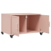 vidaXL Mesa de centro acero laminado en frío rosa 68x50x43,5 cm