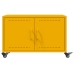 Mesa de centro acero amarillo mostaza 68x50x43,5 cm