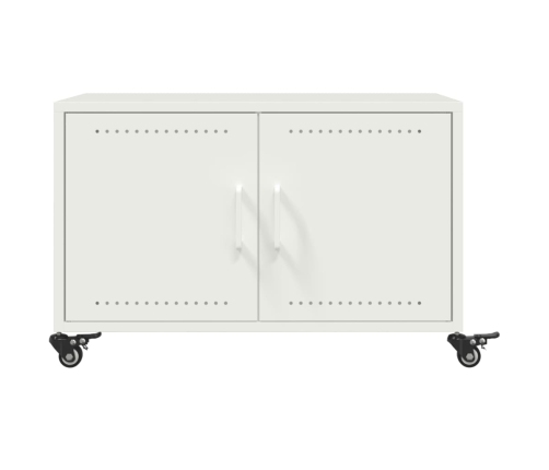 Mesa de centro acero laminado en frío blanco 68x50x43,5 cm