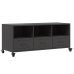 Mueble para TV acero laminado en frío negro 100,5x39x43,5 cm