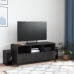 Mueble para TV acero laminado en frío negro 100,5x39x43,5 cm