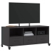 Mueble para TV acero laminado en frío negro 100,5x39x43,5 cm