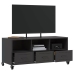 Mueble para TV acero laminado en frío negro 100,5x39x43,5 cm