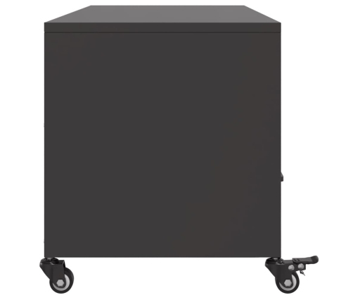 Mueble para TV acero laminado en frío negro 100,5x39x43,5 cm