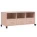 Mueble para TV acero laminado en frío rosa 100,5x39x43,5 cm