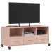 Mueble para TV acero laminado en frío rosa 100,5x39x43,5 cm