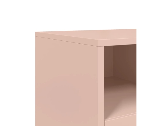 Mueble para TV acero laminado en frío rosa 100,5x39x43,5 cm