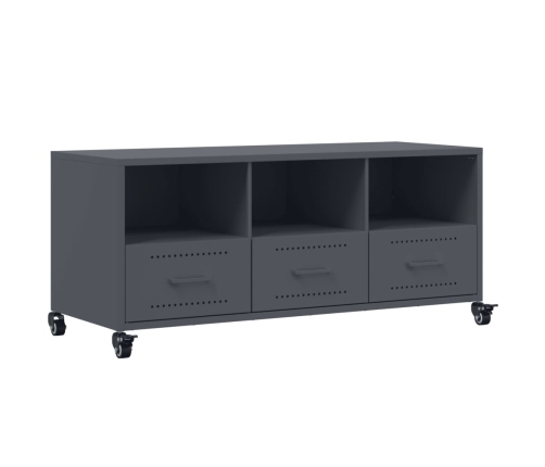 Mueble de TV acero gris antracita 100,5x39x43,5 cm