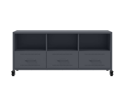 Mueble de TV acero gris antracita 100,5x39x43,5 cm