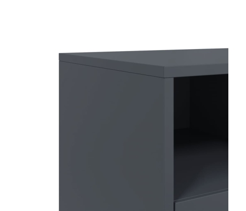 Mueble de TV acero gris antracita 100,5x39x43,5 cm