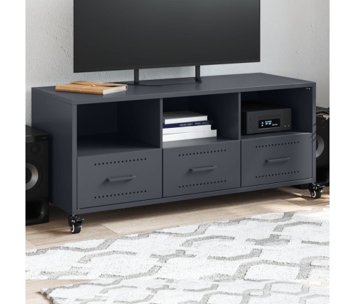 Mueble de TV acero gris antracita 100,5x39x43,5 cm