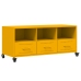 Mueble para TV acero laminado en frío amarillo 100,5x39x43,5 cm