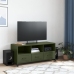 Mueble de TV de acero verde oliva 100,5x39x43,5 cm