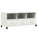 Mueble de TV acero blanco 100,5x39x43,5 cm