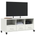 Mueble de TV acero blanco 100,5x39x43,5 cm