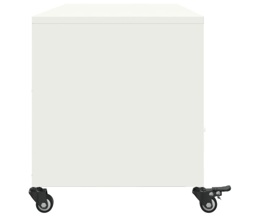 Mueble de TV acero blanco 100,5x39x43,5 cm