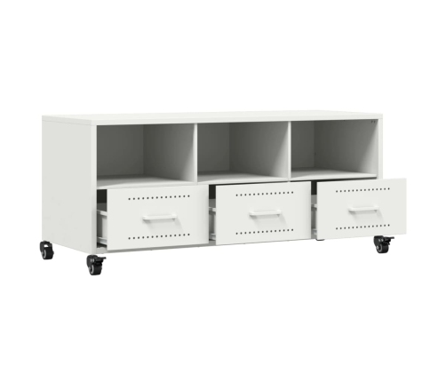 Mueble de TV acero blanco 100,5x39x43,5 cm