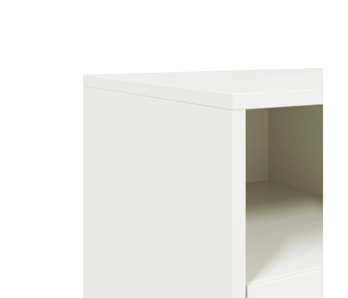 Mueble de TV acero blanco 100,5x39x43,5 cm