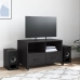 Mueble de TV acero negro 68x39x43,5 cm