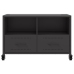 Mueble de TV acero negro 68x39x43,5 cm