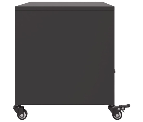 Mueble para TV acero laminado en frío negro 68x39x43,5 cm