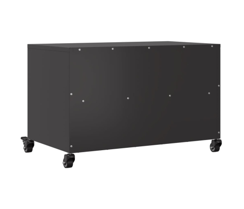 Mueble de TV acero negro 68x39x43,5 cm