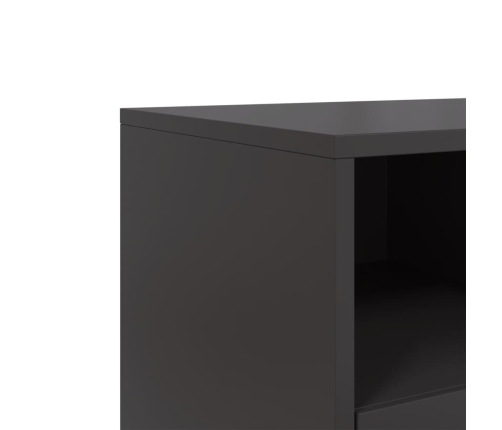 Mueble de TV acero negro 68x39x43,5 cm