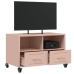 Mueble para TV acero laminado en frío rosa 68x39x43,5 cm