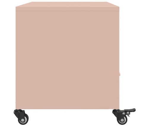 Mueble para TV acero laminado en frío rosa 68x39x43,5 cm