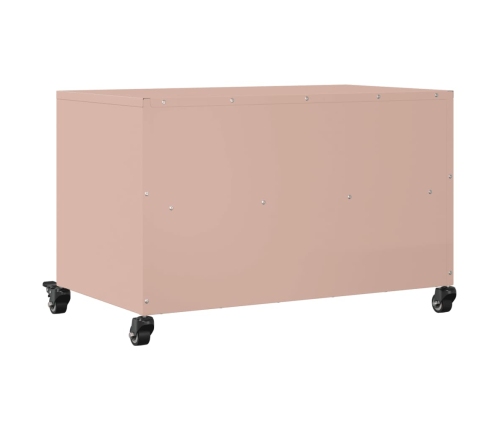 Mueble para TV acero laminado en frío rosa 68x39x43,5 cm