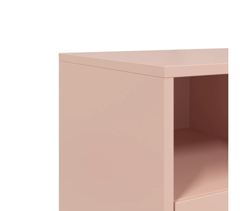 Mueble para TV acero laminado en frío rosa 68x39x43,5 cm