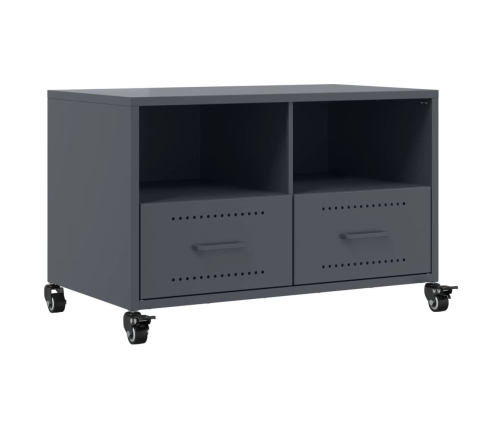 Mueble para TV acero laminado en frío antracita 68x39x43,5 cm