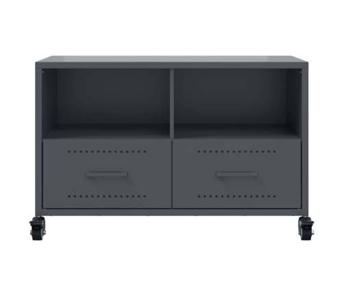 Mueble para TV acero laminado en frío antracita 68x39x43,5 cm