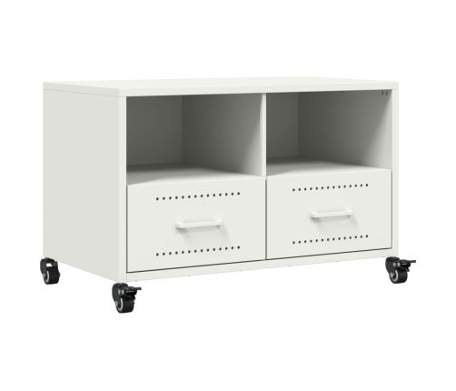 Mueble para TV acero laminado en frío blanco 68x39x43,5 cm