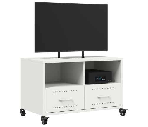 Mueble para TV acero laminado en frío blanco 68x39x43,5 cm