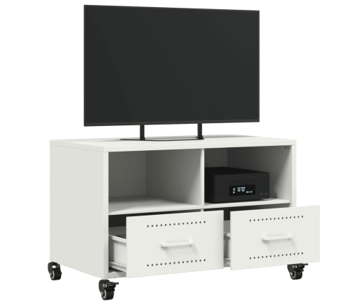 Mueble para TV acero laminado en frío blanco 68x39x43,5 cm