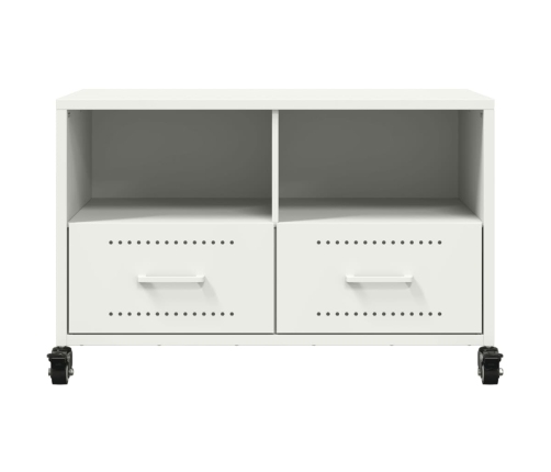 Mueble para TV acero laminado en frío blanco 68x39x43,5 cm