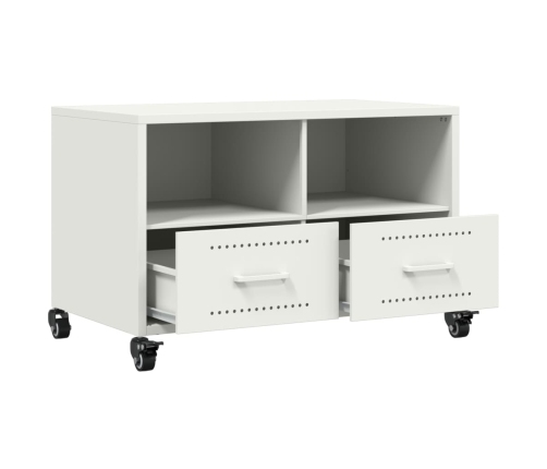 Mueble para TV acero laminado en frío blanco 68x39x43,5 cm