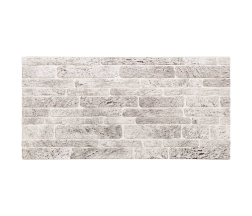 Paneles de pared 3D 10 unidades EPS gris claro 100x50 cm