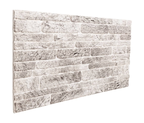 Paneles de pared 3D 10 unidades EPS gris claro 100x50 cm