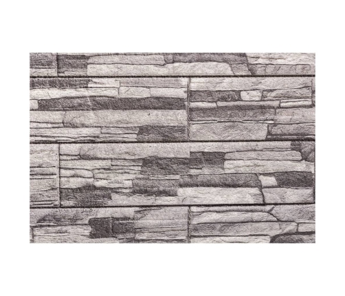 Paneles de pared 3D 10 unidades EPS gris claro 100x50 cm